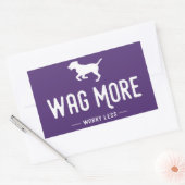 Sticker Rectangulaire Wag Plus Inquiète Moins (Enveloppe)