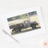 Sticker Rectangulaire Wagon d'alimentation à la retraite, vieille camion (Enveloppe)