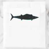 Sticker Rectangulaire Wahoo ! Icône Poisson (Sac)
