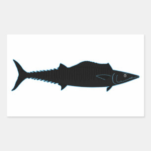 Sticker Rectangulaire Wahoo ! Icône Poisson
