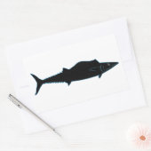 Sticker Rectangulaire Wahoo ! Icône Poisson (Enveloppe)