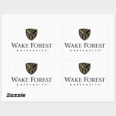 Sticker Rectangulaire Wake Forest University Wordmark (Feuille)