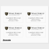Sticker Rectangulaire Wake Forest University Wordmark (Feuille)