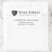 Sticker Rectangulaire Wake Forest University Wordmark (Sac)