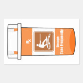 Sticker Rectangulaire Wakeboard est ma drogue (Devant)