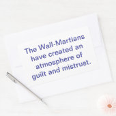 Sticker Rectangulaire Wall-Martians Create Mistrust Hankamer Artjunkhaus (Enveloppe)