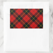 Sticker Rectangulaire Wallace tartan rouge noir plaid (Sac)