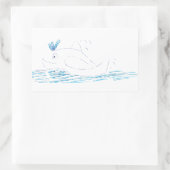 Sticker rectangulaire Wally Whale (Sac)