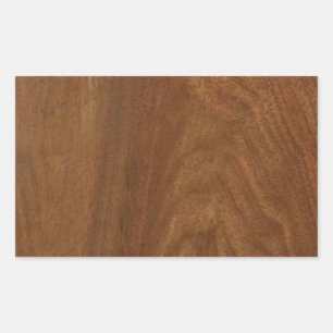 Sticker Rectangulaire WALNUT WOOD American Finn blanche blanche + TEXTE