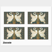 Sticker Rectangulaire Walter Crane Swan (Feuille)