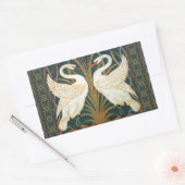 Sticker Rectangulaire Walter Crane Swan (Enveloppe)