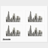 Sticker Rectangulaire Wanderlust (Feuille)