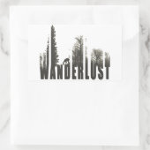 Sticker Rectangulaire Wanderlust (Sac)