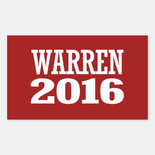 STICKER RECTANGULAIRE WARREN 2016 (Devant)