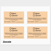 Sticker Rectangulaire Washed Unwashed Chicken Egg Carton Packaging (Feuille)