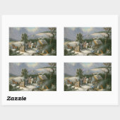 Sticker Rectangulaire Washington À Valley Forge (Feuille)