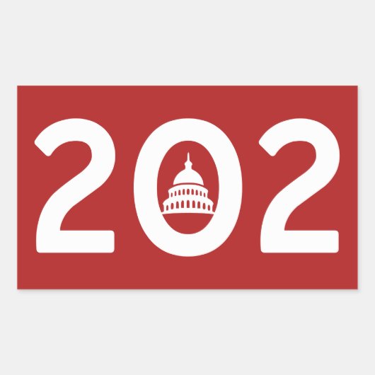 Sticker Rectangulaire Washington D.C. Pride (Devant)