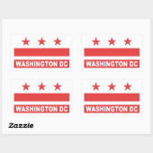 Sticker Rectangulaire Washington DC (Feuille)