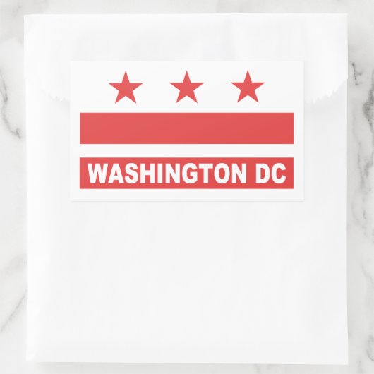 Sticker Rectangulaire Washington DC (Sac)