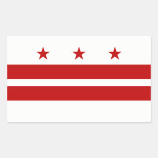 Sticker Rectangulaire Washington DC/D.C. District Columbia États-Unis