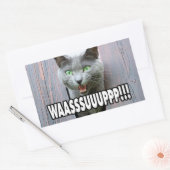 Sticker Rectangulaire WASSUP - Mème de chat (Enveloppe)