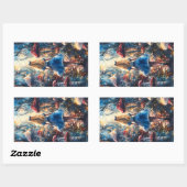 Sticker Rectangulaire Watercolor Alice in Wonderland (Feuille)