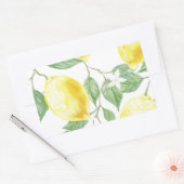 Sticker Rectangulaire Watercolor Lemon (Enveloppe)