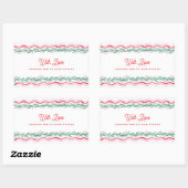 Sticker Rectangulaire Watercolor Wavy Holiday Garland Frame (Feuille)
