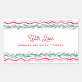 Sticker Rectangulaire Watercolor Wavy Holiday Garland Frame (Devant)
