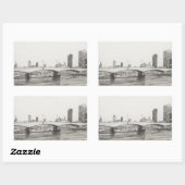 Sticker Rectangulaire Waterloo Bridge Londres. 31/10/2006 (Feuille)