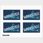 Sticker Rectangulaire Waynesville North Carolina Mountains (Feuille)