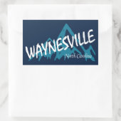 Sticker Rectangulaire Waynesville North Carolina Mountains (Sac)
