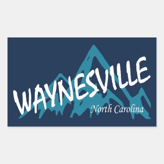 Sticker Rectangulaire Waynesville North Carolina Mountains (Devant)
