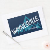 Sticker Rectangulaire Waynesville North Carolina Mountains (Enveloppe)