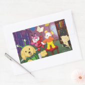 Sticker Rectangulaire Webkinz Salle De Lecture Halloween (Enveloppe)