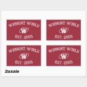 Sticker Rectangulaire Webkinz World Est. 2005 (Feuille)