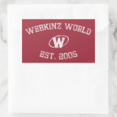 Sticker Rectangulaire Webkinz World Est. 2005 (Sac)