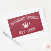 Sticker Rectangulaire Webkinz World Est. 2005 (Enveloppe)