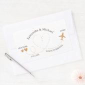 Sticker Rectangulaire Wedding Plane Flight Travel Lover (Enveloppe)