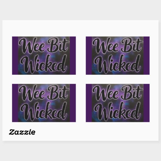 Sticker Rectangulaire WeeBitWicked (Feuille)