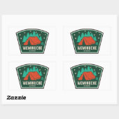 Sticker Rectangulaire Weminuche Wilderness Colorado Camping (Feuille)