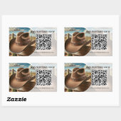 Sticker Rectangulaire Western QR Code Business (Feuille)
