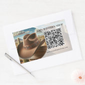 Sticker Rectangulaire Western QR Code Business (Enveloppe)