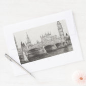 Sticker Rectangulaire Westminster Bridge London UK. 30/10/2006 (Enveloppe)