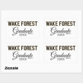 Sticker Rectangulaire WFU | Wake Forest (Feuille)