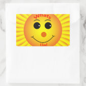 Sticker Rectangulaire Whats Up ! (Sac)