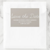 Sticker Rectangulaire Whimsy Save Date Stickers, Beige (Sac)