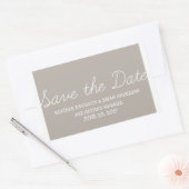 Sticker Rectangulaire Whimsy Save Date Stickers, Beige (Enveloppe)