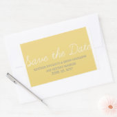 Sticker Rectangulaire Whimsy Save Date Stickers, Jaune (Enveloppe)