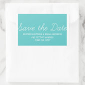 Sticker Rectangulaire Whimsy Save Date Stickers, Turquoise (Sac)